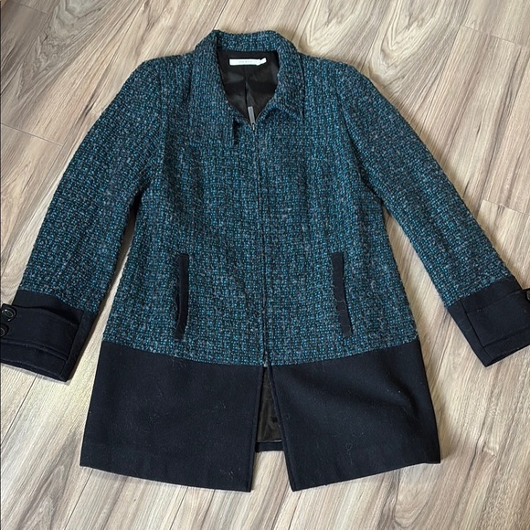 Ricki's Jackets & Blazers - Chic Tweed Coat with Black Accents